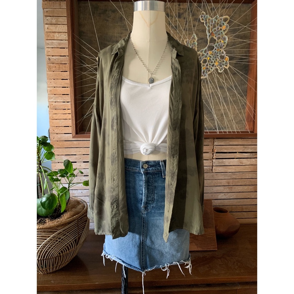 7FAM Denim Mini Skirt